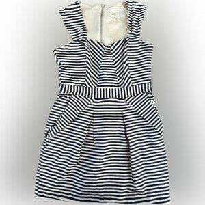 Pink Martini Blue and White Striped Midi Tank Dress w/ Pockets Size Medium
